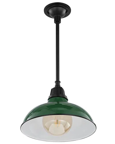 Jonathan Y Jasper Farmhouse Industrial Indoor/outdoor Pendant In Green