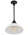 Jonathan Y Jasper Farmhouse Industrial Indoor/outdoor Pendant In White