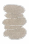 Jonathan Y Jasper Modern Rustic Abstract Indoor/outdoor Shaped Area Rug In Sand