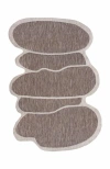 Jonathan Y Jasper Modern Rustic Abstract Indoor/outdoor Shaped Area Rug In Brown