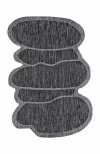 Jonathan Y Jasper Modern Rustic Abstract Indoor/outdoor Shaped Area Rug In Dark Gray/gray