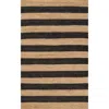 Jonathan Y Jayden Rustic Farmhouse Woven Jute Stripe Area Rug In Black