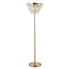 Jonathan Y Jemma 60" Crystal/metal Led Floor Lamp In Brass Gold