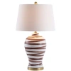 Jonathan Y Joelie 29in Ceramic Led Table Lamp In Brown/white