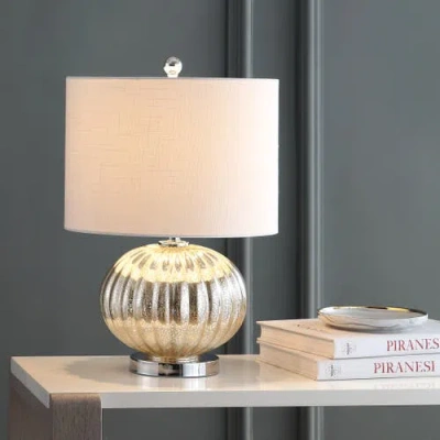 Jonathan Y Judith Mercury Glass Led Table Lamp In Mercury Silver