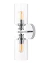 Jonathan Y Jules Edison Cylinder 2-light Farmhouse Contemporary Led Vanity In Silver
