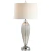 Jonathan Y Designs Julian 33.5in Led Table Lamp In Smoked Gray
