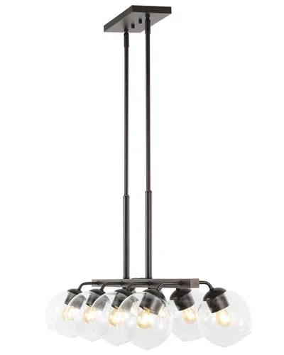 JONATHAN Y JONATHAN Y JULIAN 33IN 8-LIGHT FARMHOUSE BOHEMIAN IRON/GLASS LINEAR LED PENDANT