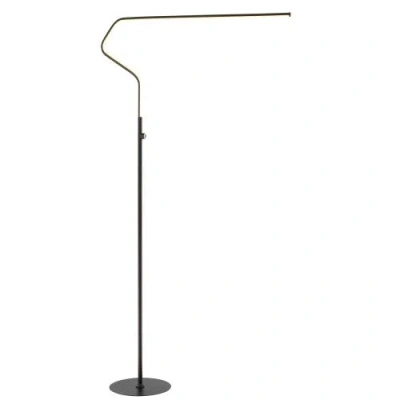 Jonathan Y Julian 65.25" Integrated Led Metal Floor Lamp In Black