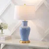 Jonathan Y Julian Traditional Classic Ceramic Urn Led Table Lamp In Blue