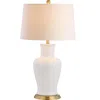 Jonathan Y Julian Traditional Classic Ceramic Urn Led Table Lamp In White/gold