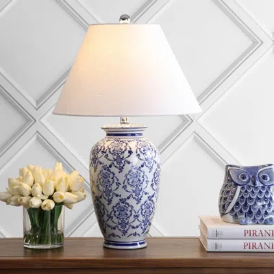 Jonathan Y Juliana 26.25" Chinoiserie Ceramic Led Table Lamp In Pattern