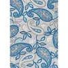 Jonathan Y Julien Paisley High-low Light Indoor/outdoor Area Rug In Blue/light Gray