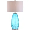 Jonathan Y Juliette 26.5" Glass/metal Led Table Lamp In Moroccan Blue