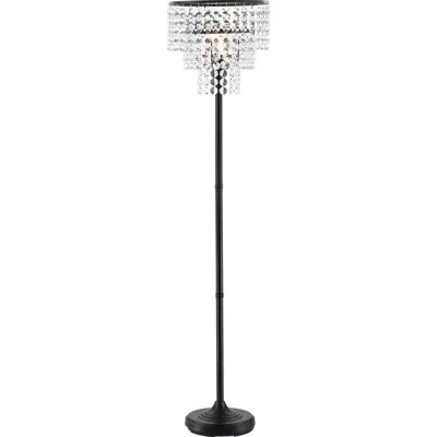 Jonathan Y Juliette 60" Crystal/metal Floor Lamp, Bronze / Clear