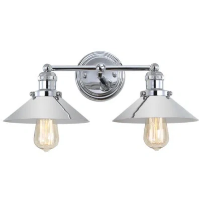 Jonathan Y July 2-light Metal Vanity Light In Metallic