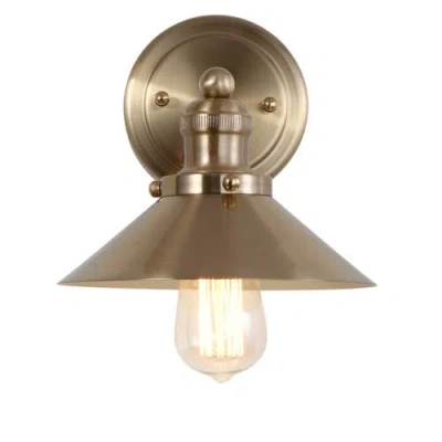 Jonathan Y July Metal Shade Sconce In Brass Gold