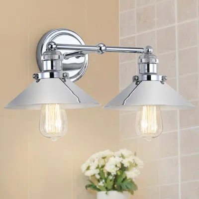 Jonathan Y June 17.5" 2-light Metal Vanity Light In Gray