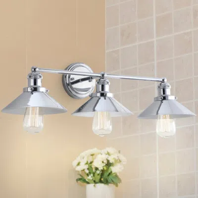 Jonathan Y June 26.5" 3-light Metal Vanity Light In Gray