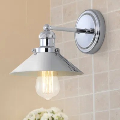 Jonathan Y June 7.75" Metal Shade Sconce In Gray