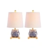 Jonathan Y Justina Ceramic Mini Table Lamp, Set Of 2 In Blue/white
