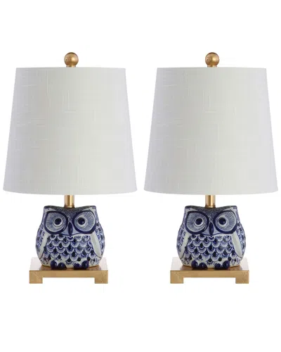 Jonathan Y Justina 16in Ceramic Mini Table Lamps In Metallic