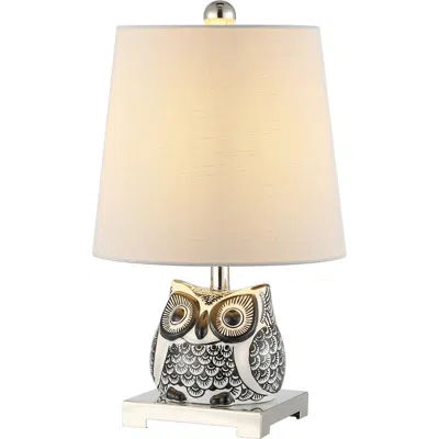 Jonathan Y Justina Ceramic Mini Led Table Lamp In Black/white