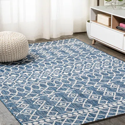 Jonathan Y Kafel  Bohemian Indoor/outdoor Area Rug In Blue