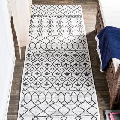 Jonathan Y Kafel  Bohemian Indoor/outdoor Area Rug In White