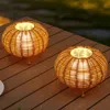 Jonathan Y Kairi Modern Bohemian Indoor/outdoor Faux Rattan Lantern Rechargeable/cordless Dimmable Integrated L In Brown