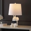 Jonathan Y Kairi Modern Shabby Chic Resin/iron Happy Elephant Led Kids' Table Lamp With Phone Stand In White