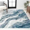 Jonathan Y Kassia Contemporary Glam Abstract Marble Area Rug In Navy/cream