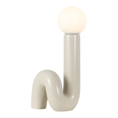 Jonathan Y Katya Scandinavian Minimalist Ceramic Spiral Tube Led Table Lamp