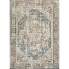 Jonathan Y Keesha Bold Distressed Medallion Low-pile Machine-washable Area Rug In Blue/cream