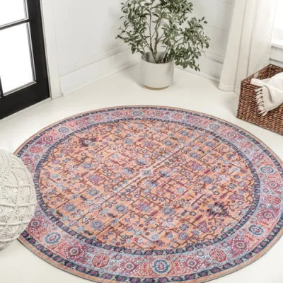 Jonathan Y Kemer All-over Persian Machine-washable Area Rug In Red/blue