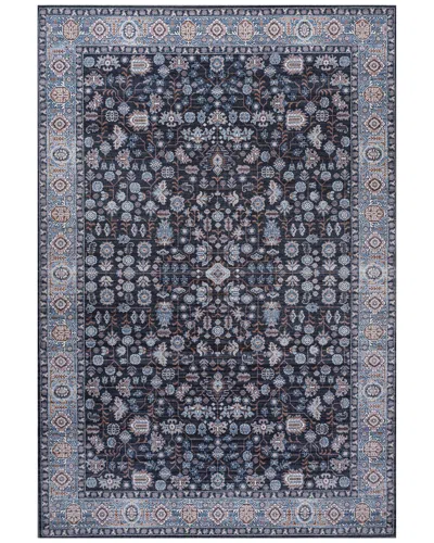 Jonathan Y Kemer All-over Persian Machine-washable Chenille Rug In Black