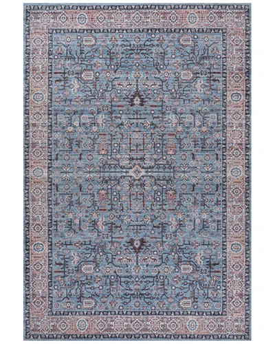 Jonathan Y Kemer All-over Persian Machine-washable Chenille Rug In Blue