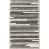 Jonathan Y Khalil Modern Berber Stripe Area Rug In Cream/black