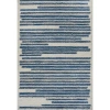 Jonathan Y Khalil Modern Berber Stripe Area Rug In Cream/navy