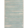 Jonathan Y Khalil Modern Berber Stripe Area Rug In Cream/turquoise