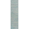 Jonathan Y Khalil Modern Berber Stripe Area Rug In Turquoise/cream