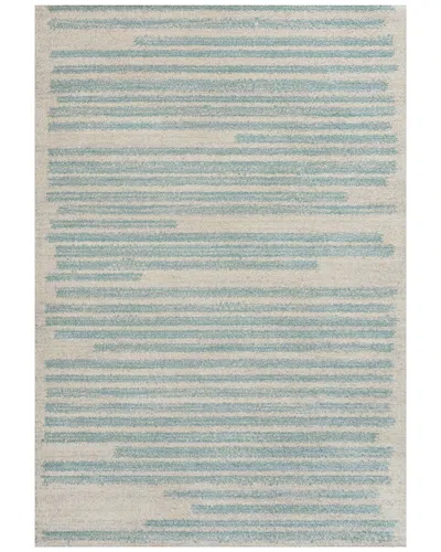Jonathan Y Khalil Modern Berber Stripe Polypropylene Rug In White