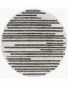 Jonathan Y Khalil Modern Berber Stripe Polypropylene Rug In White