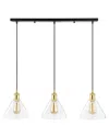 Jonathan Y Kiawah 3-light Led Pendant In Brass