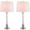 Jonathan Y Kinsley 28" Crystal Led Table Lamp, Clear/chrome In Clear/chrome