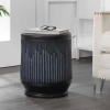 Jonathan Y Kline 17.5" Mid-century Modern Brutalist Indoor/outdoor Accent Table In Washed Black