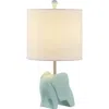 Jonathan Y Koda Eclectic Southwestern Resin/iron Elephant Led Kids' Table Lamp In Turquoise