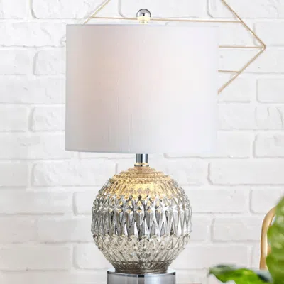 Jonathan Y Krister 20.5" Glass/metal Led Table Lamp In Neutral