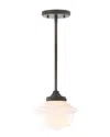 Jonathan Y Kurtz 7.25in Adjustable Drop Metal Glass Led Pendant
