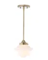 Jonathan Y Kurtz 7.2in Adjustable Drop Metal Glass Led Pendant